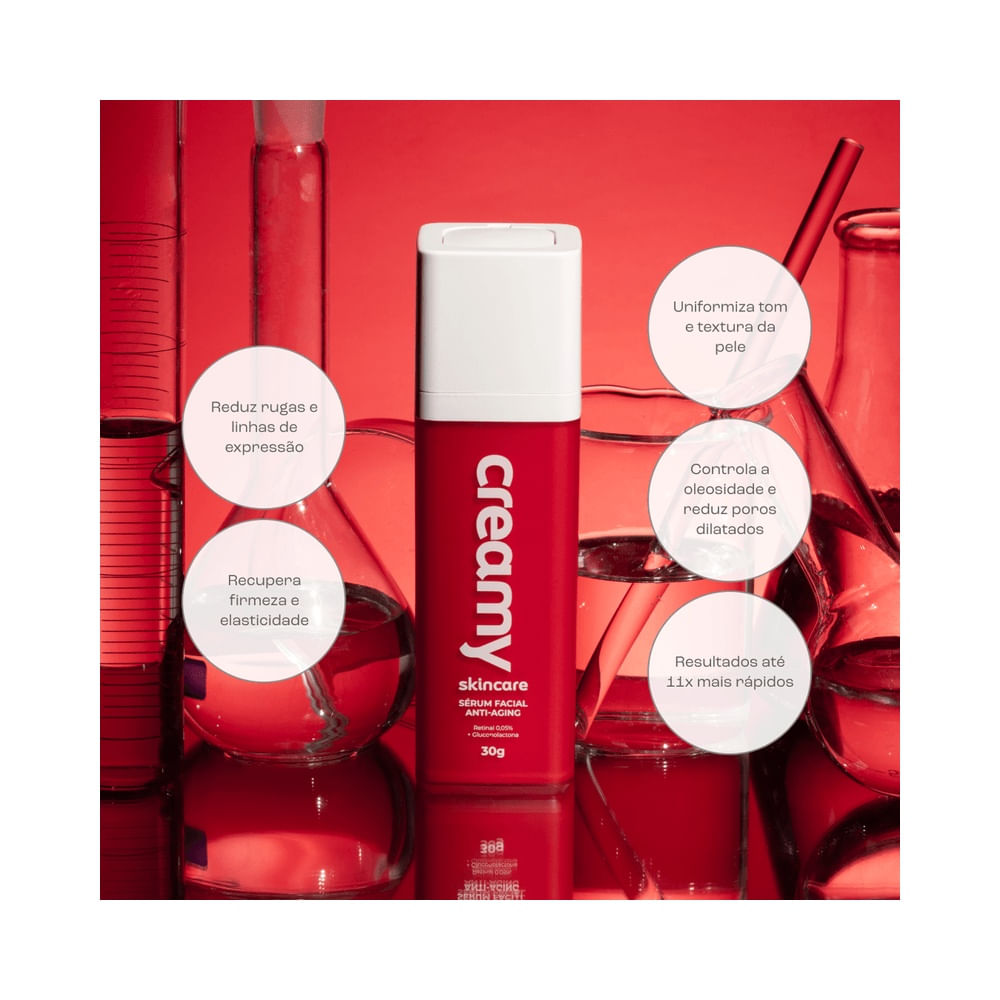 Sérum Facial Creamy Anti-Aging Retinal - Formulação com Retinaldeído e Altheostem™